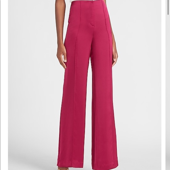 Express Pants - NWT Express High Waisted Pintuck Wide Leg Pants, 4